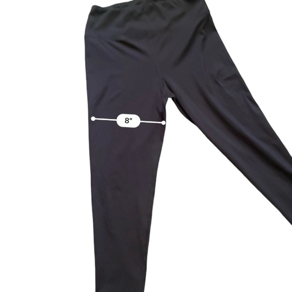 American Eagle black casual elastic tights joggers high rise Women Large - Picture 7 of 16